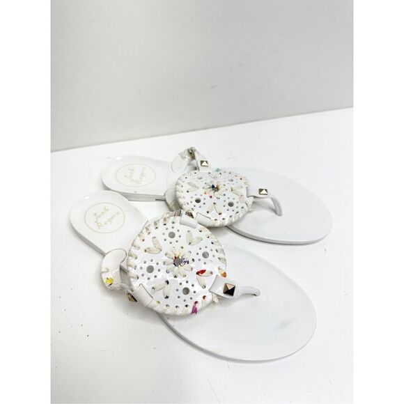 Jack Rogers Sandals Womens Size 5 White Georgica Jelly Slip On Flats - Picture 3 of 9